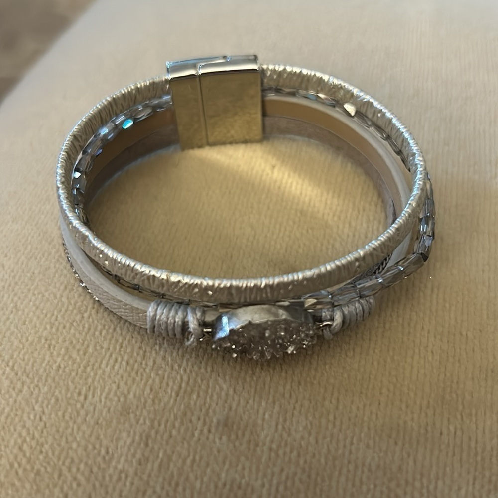 Silver Diamanté Bracelet - Picture 2 of 7